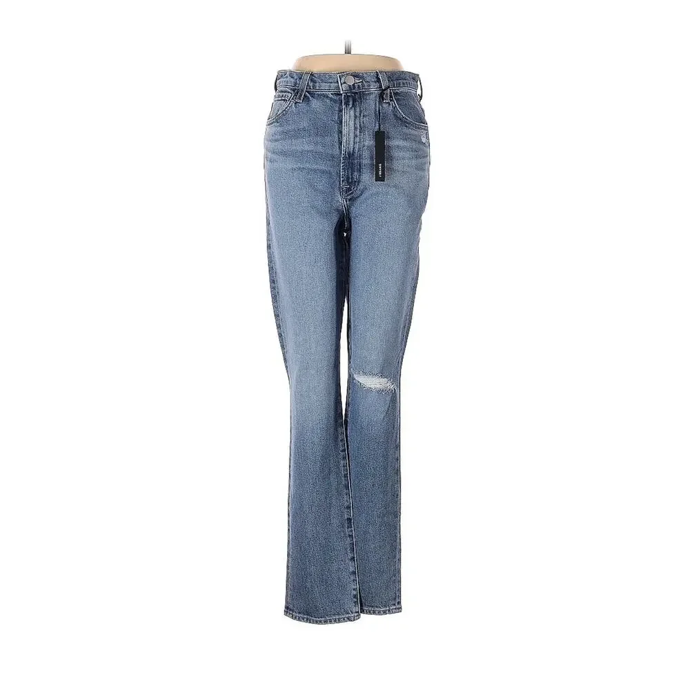 J Brand 1212 Runway High-Rise Slim Jeans in Chadron Destruct, Size 28